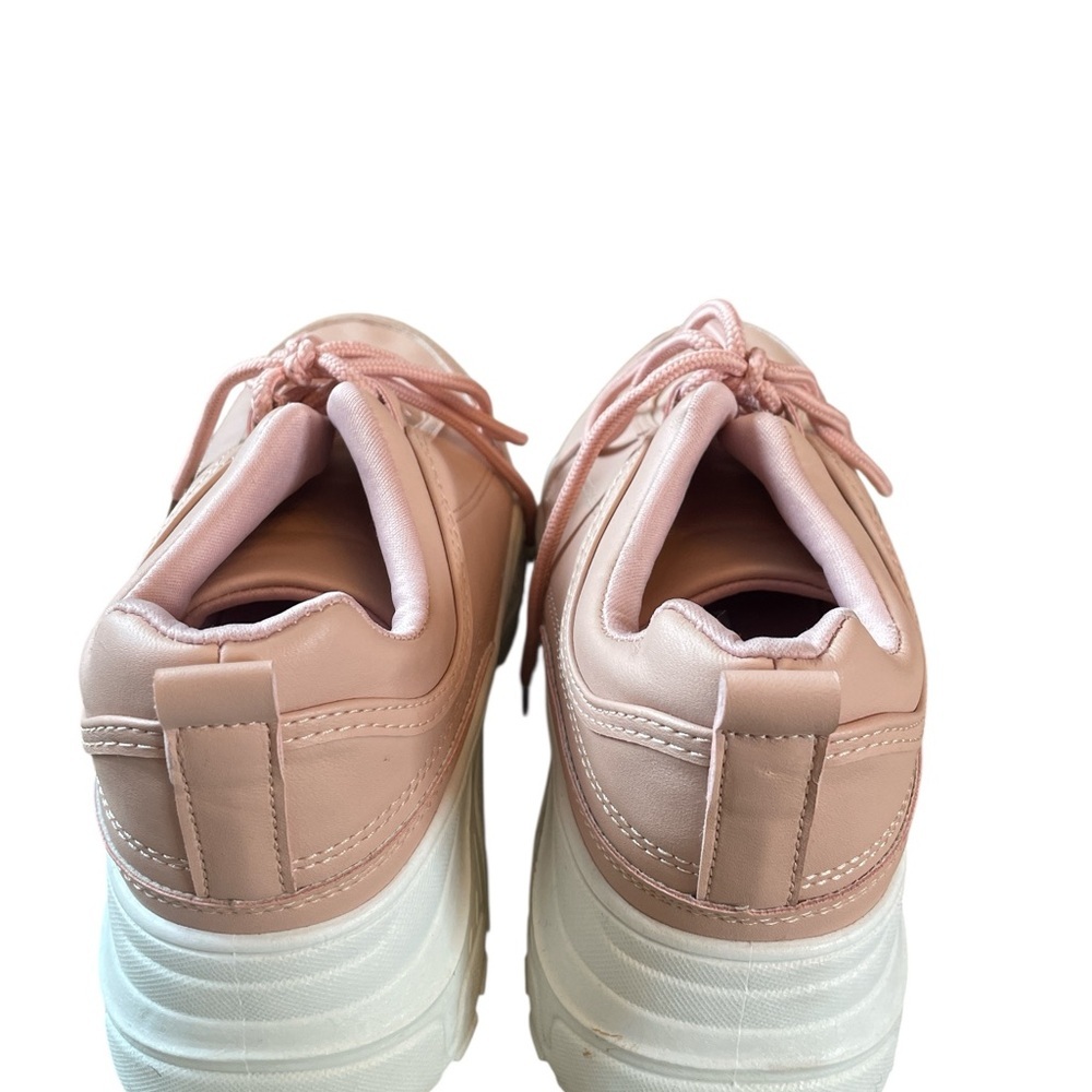 Unilady Pink Chunky Platform Sneakers Size 8.5 Y2K Retro 2” Wedge Heel - Picture 4 of 10